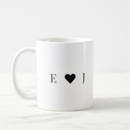 Café Caneca de Inicial Personalizada para Casal | Inici