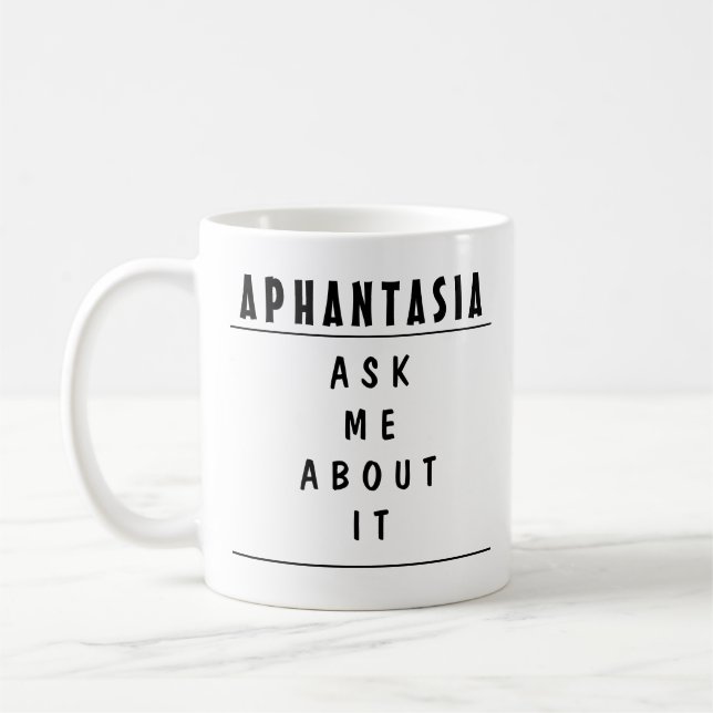 Café Caneca de Início de Conversa sobre Afantasia Bk (Esquerda)
