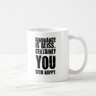 Café Caneca de insulto #6 - ignorância. Presente
