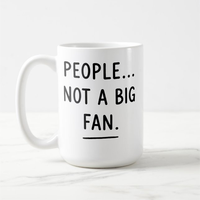 Café Caneca de Introvertido Sarcástico – Pessoas? Não s (Esquerda)