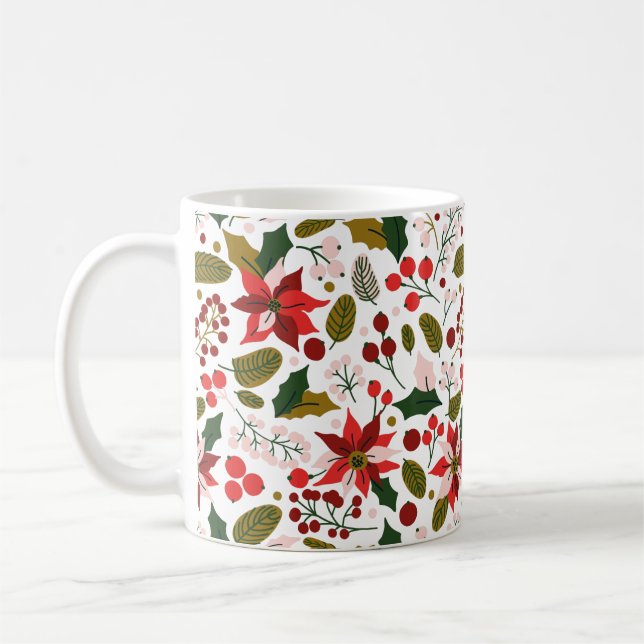 Café Caneca de inverno de Poinsettia (Esquerda)