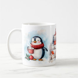 Café Caneca de Inverno "Pinguim Acorda e Brilhe"