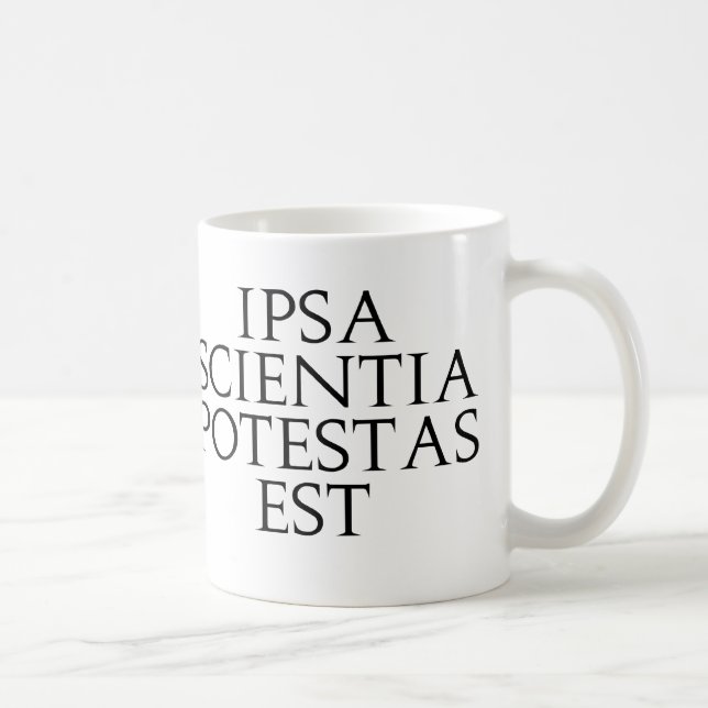 Café Caneca de Ipsa Scientia Potestas Est (Direita)