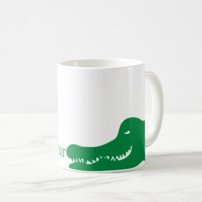 Café Caneca de Jacaré Verde (Frente Esquerda)