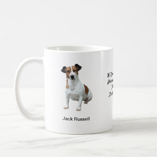 Café Caneca de Jack Russell - com duas imagens e um