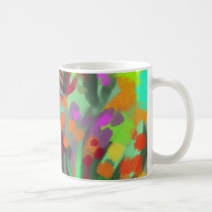 Café Caneca de jardim colorida