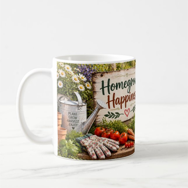 Café Caneca de jardinagem Felicidade Caseira (Esquerda)