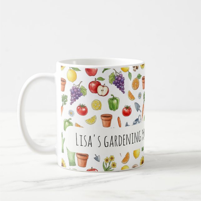 Café Caneca de jardinagem personalizada (Esquerda)