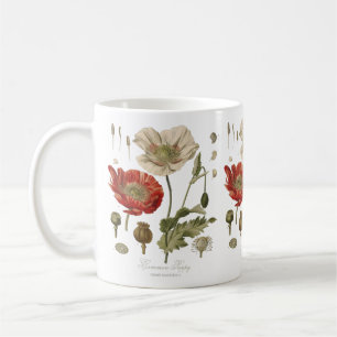 Café Caneca de Jardineiro Botânico de Flor de Papoula C