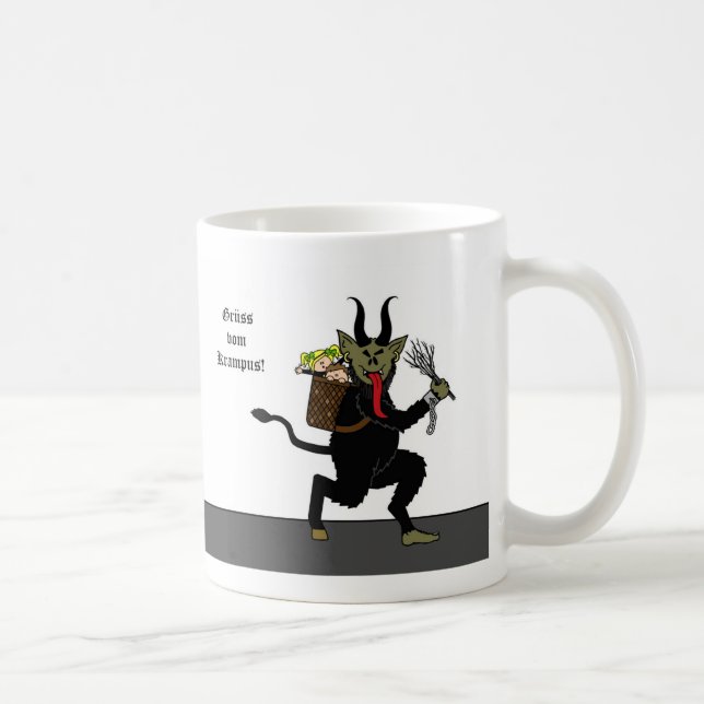 Café Caneca de Krampus do vom de Gruss (cumprimentos de (Direita)