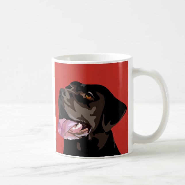 Café Caneca de Labrador do chocolate (Direita)