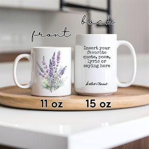 Café Caneca de lavanda com mensagem personalizada prese