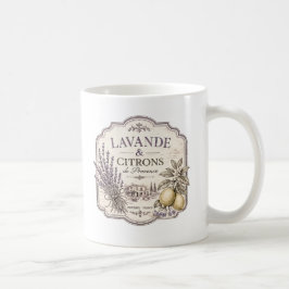 Café caneca de lavanda e limão