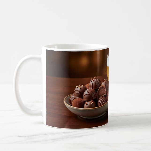 Café Caneca de lembrança de degustação de Pralines e Ce (Esquerda)