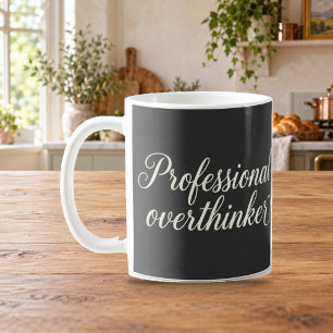 Café Caneca de Letra Cursiva Elegante para Pensador Exc