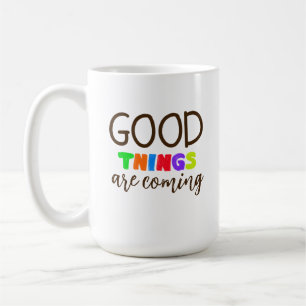 Café Caneca de Letra Mão Positiva Moderna