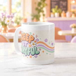 Café Caneca de Letras Balão Divertidas