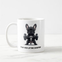 Caneca de Levantador de Peso Frenchie