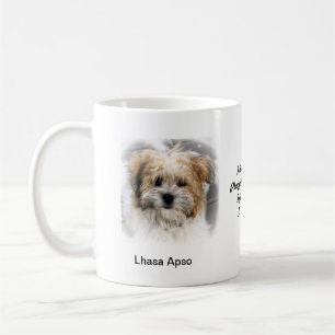 Café Caneca de Lhasa Apso - com duas imagens e um