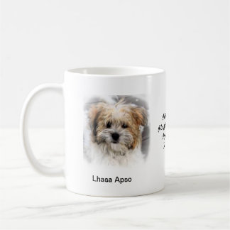 Café Caneca de Lhasa Apso - com duas imagens e um