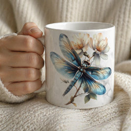 Café Caneca de Libélula Aquarela Personalizada