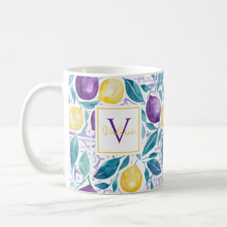 Café Caneca de Limão Personalizada com Nome e Inicial