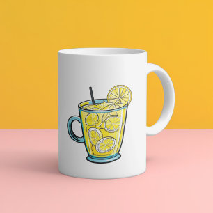 Café Caneca de Limonada Refrescante
