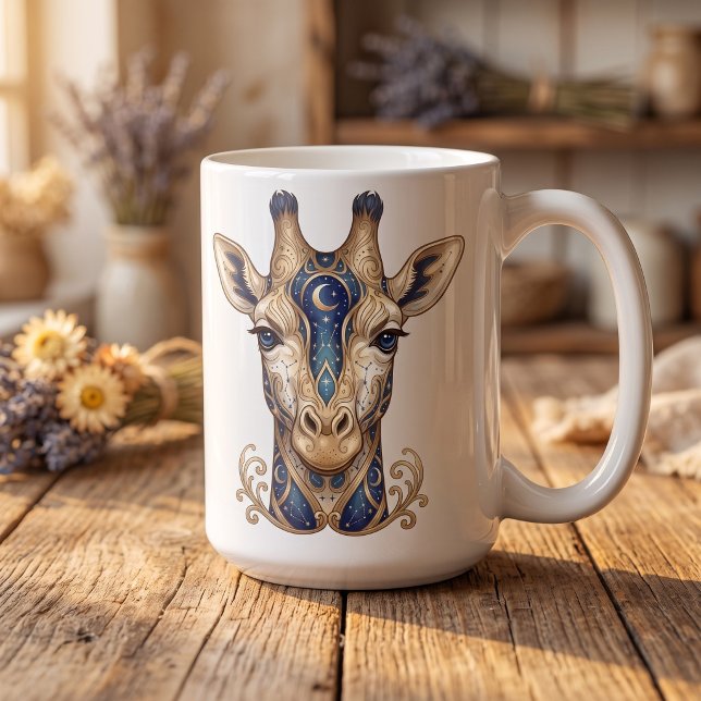 Café Caneca de Linha Artística Girafa Celestial (Criador carregado)