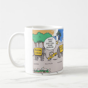 Café Caneca de linha de táxi elefante