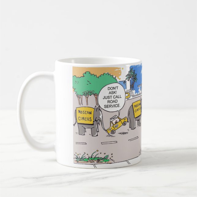 Café Caneca de linha de táxi elefante (Esquerda)