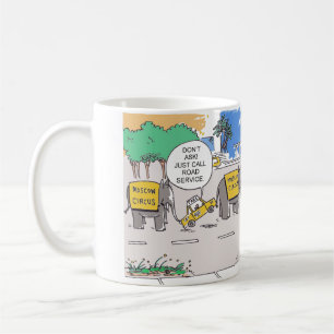 Café Caneca de linha de táxi elefante