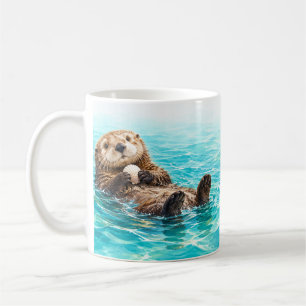 Café Caneca de Lontras Nadando