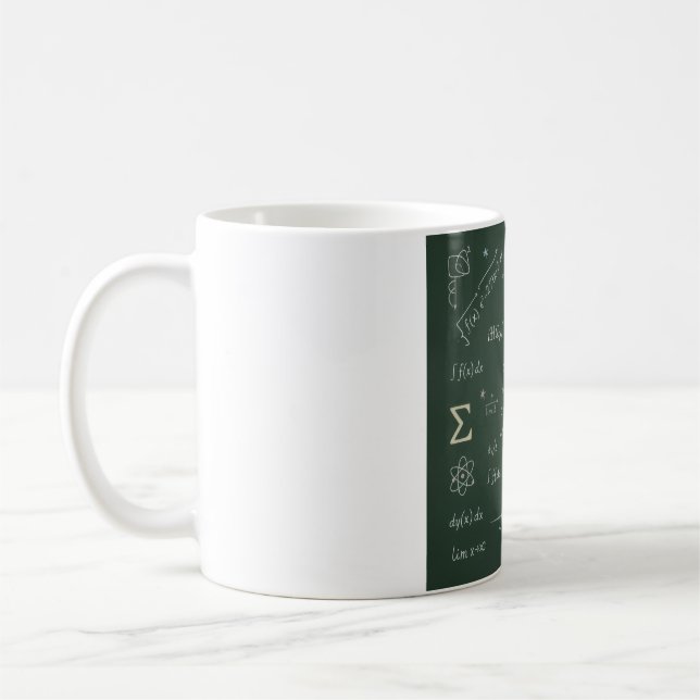Café Caneca de Lousa de Física e Matemática | Equações  (Esquerda)