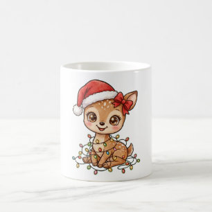 Café Caneca de Luzes de Natal com Cerveja Bebê Fofo com