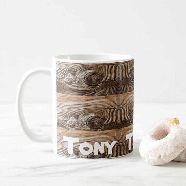 Café Caneca de Madeira (Com Donut)