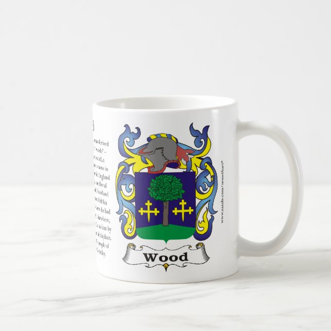 Café Caneca de madeira da brasão da família (Direita)