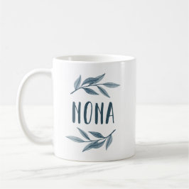 Café Caneca de madrinha grega Nona com folhas