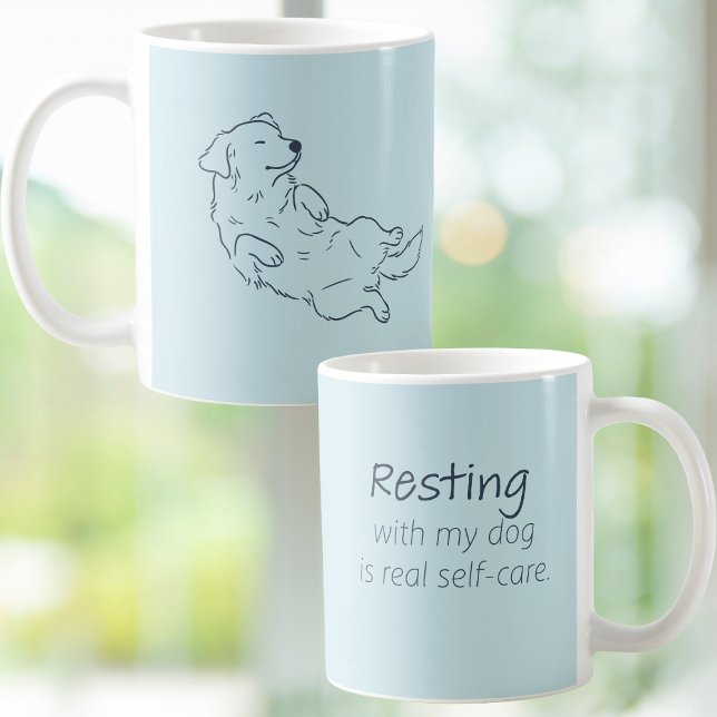 Café Caneca de Mãe de Cachorro Retriever Dourado Azul G (Criador carregado)