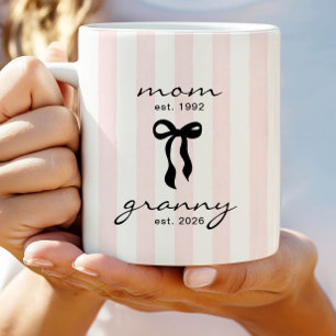 Café Caneca de Mãe para Vovó Est com Laço