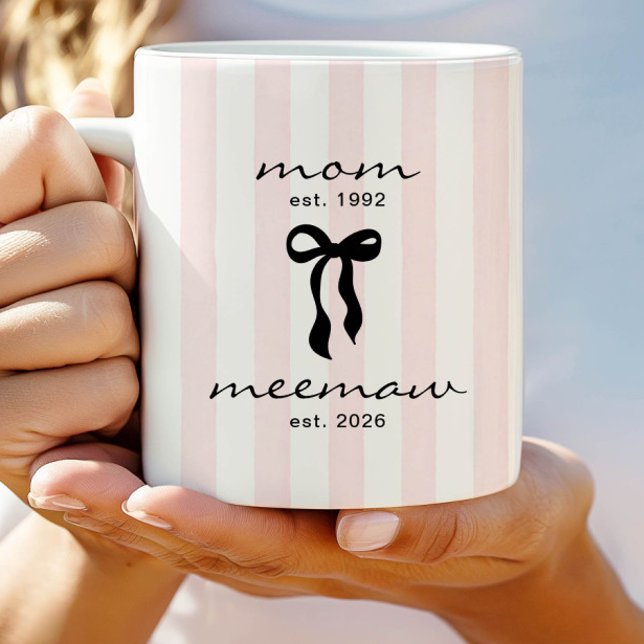 Café Caneca de Mamãe para a Vovó com Laço (Criador carregado)