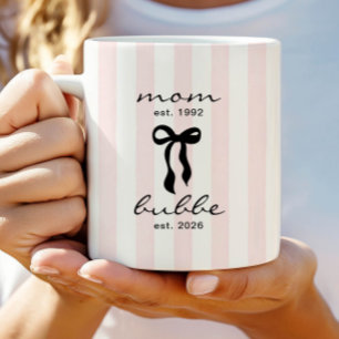 Café Caneca de Mamãe para Bubbe Est com Laço