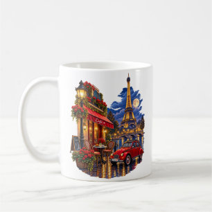 Café Caneca de Mão Dupla Paris Street Night para Canhot