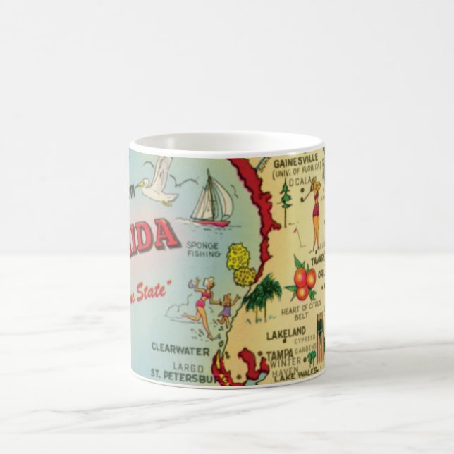Café Caneca de Mapa da Flórida Central (Centro)
