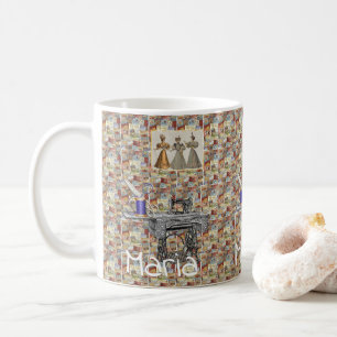 Café Caneca de Máquina de Costura Vitoriana