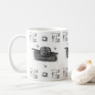 Café Caneca de Máquina de Costura Vitoriana