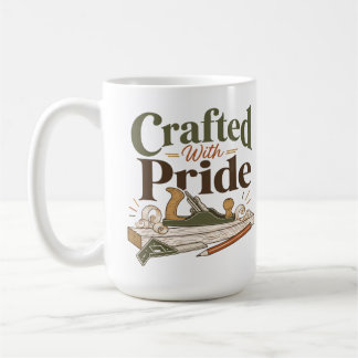 Café Caneca de Marcenaria Feita com Orgulho