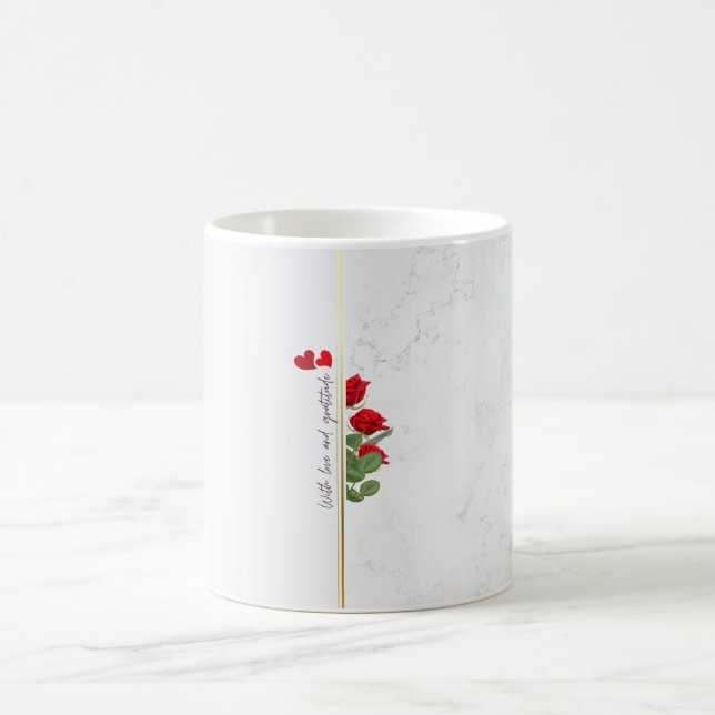 Café Caneca de Mármore de Luxo Dourada – Presente Român (Centro)