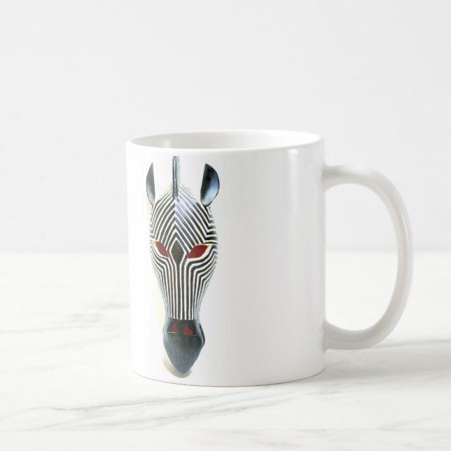 Café caneca de máscara de zebra africana (Direita)
