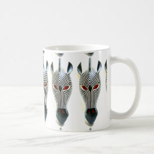 Café caneca de máscaras de zebra africanas