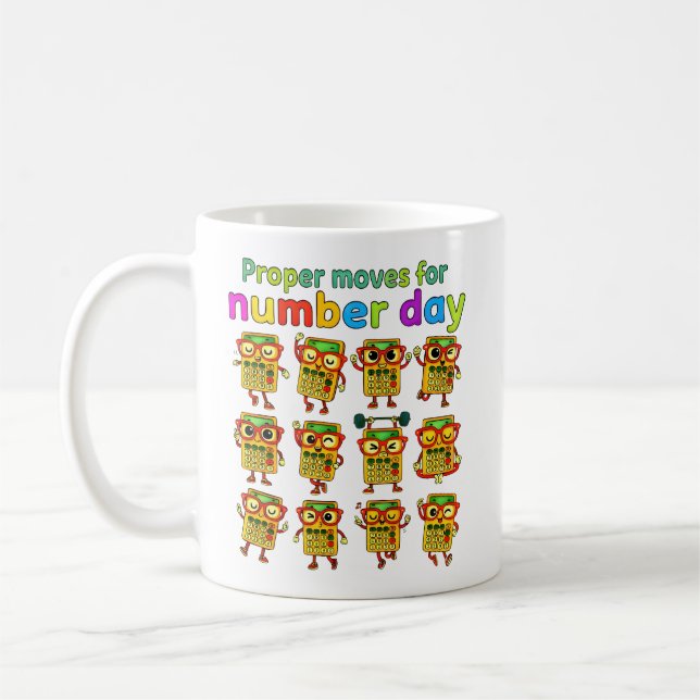 Café Caneca de Matemática Divertida do Dia dos Números  (Esquerda)